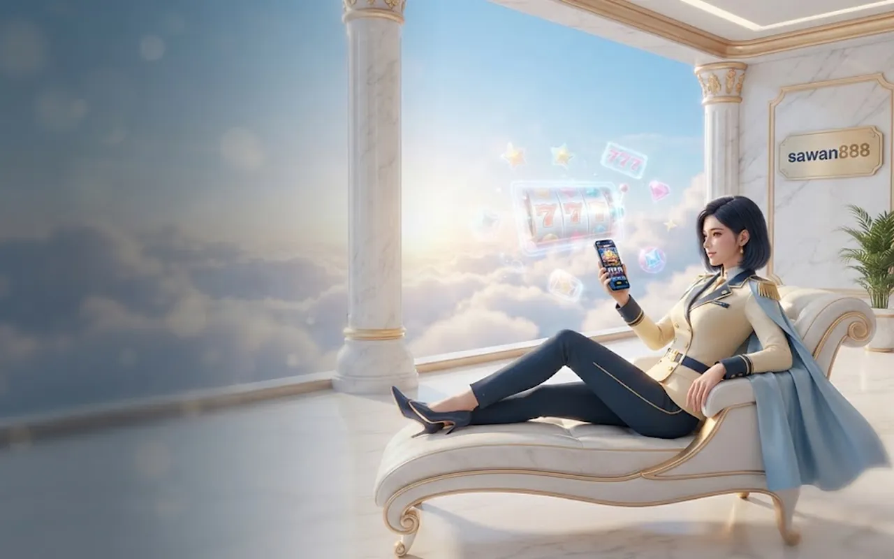 ภาพบรรยากาศเกมสล็อตและคาสิโนของ sawan888